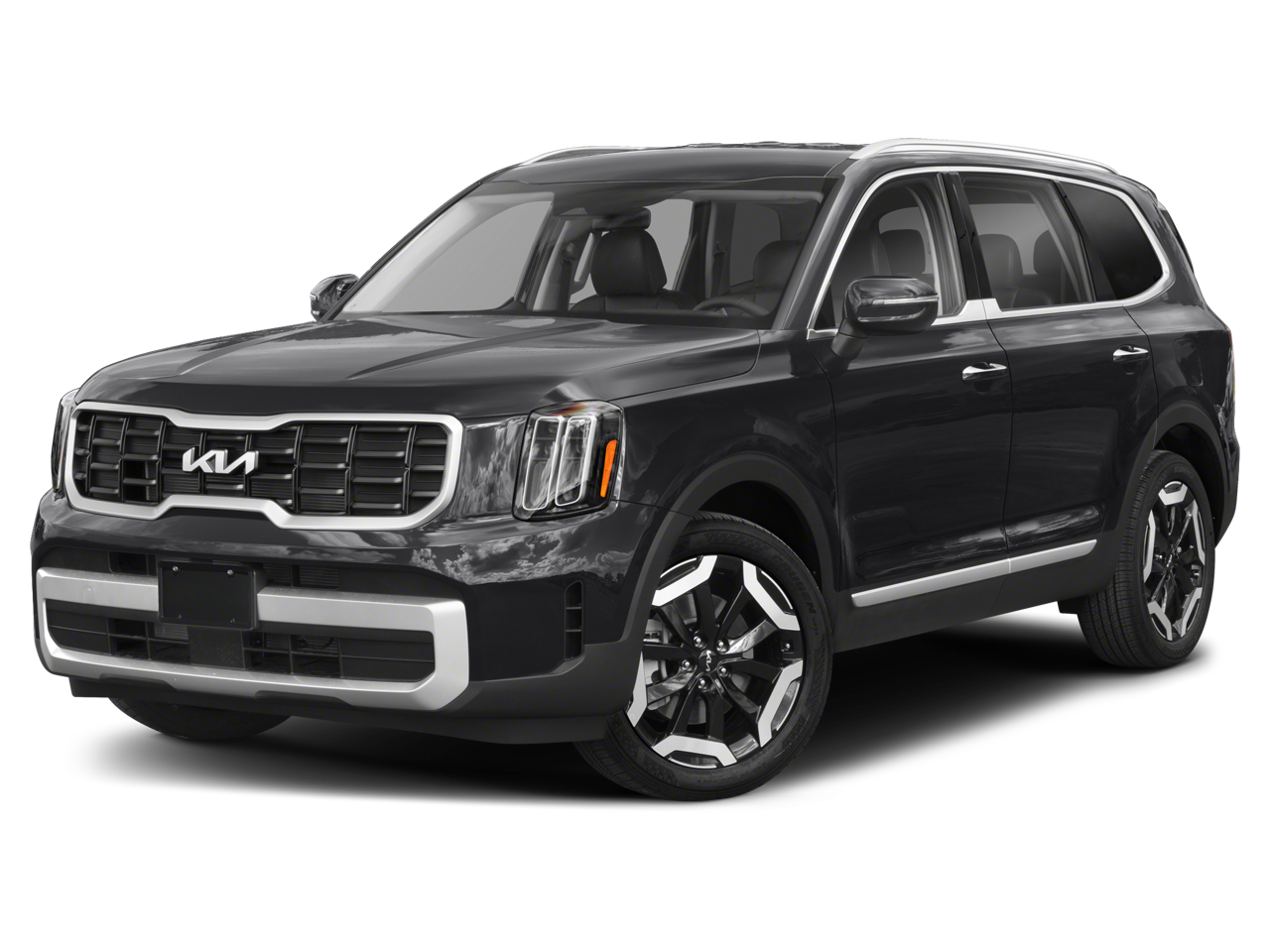 2023 Kia Telluride S Sport Utility 4D in Gray — front three-quarter view