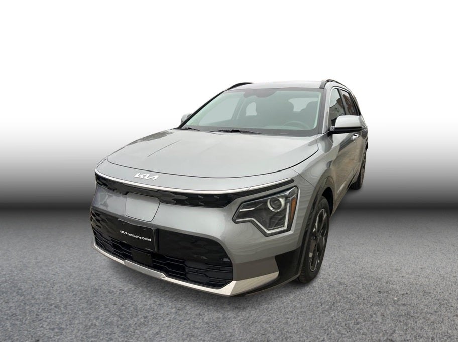 2023 Kia Niro EV Wind Wagon 4D in Steel Gray — front three-quarter view