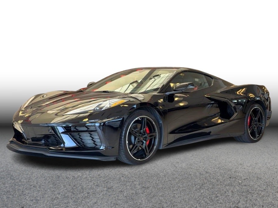 2025 Chevrolet Corvette Stingray Coupe 2D in Black — front three-quarter view