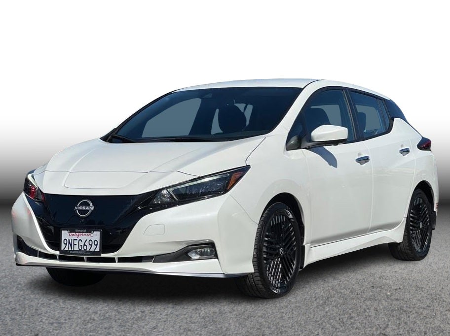 2024 Nissan LEAF SV PLUS Hatchback 4D in White — front three-quarter view