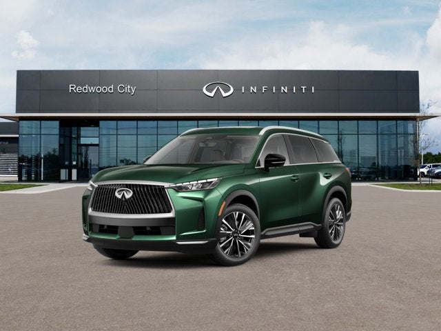 2027 INFINITI QX60 LUXE Sport Utility 4D in Deep Emerald — front three-quarter view